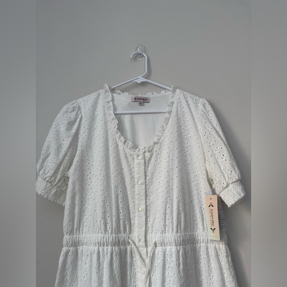 Nanette Lepore Mila Eyelet Mini Dress White Size 12, new with tag - Picture 5 of 8